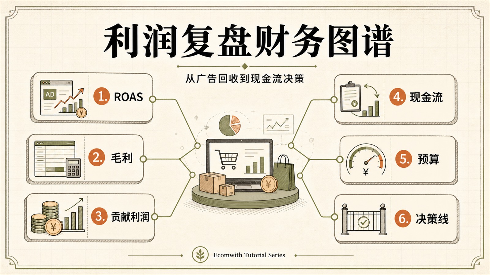 Shopify利润复盘：ROAS、贡献利润、现金流和财务决策知识图谱：本系列关键学习节点和执行路线