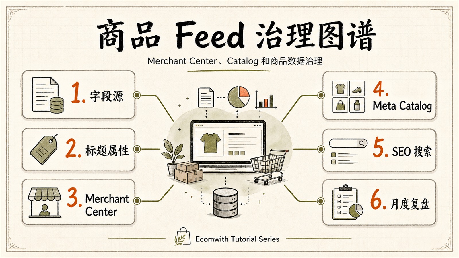 Shopify商品Feed运营：Merchant Center、Meta Catalog和商品数据治理知识图谱：本系列关键学习节点和执行路线