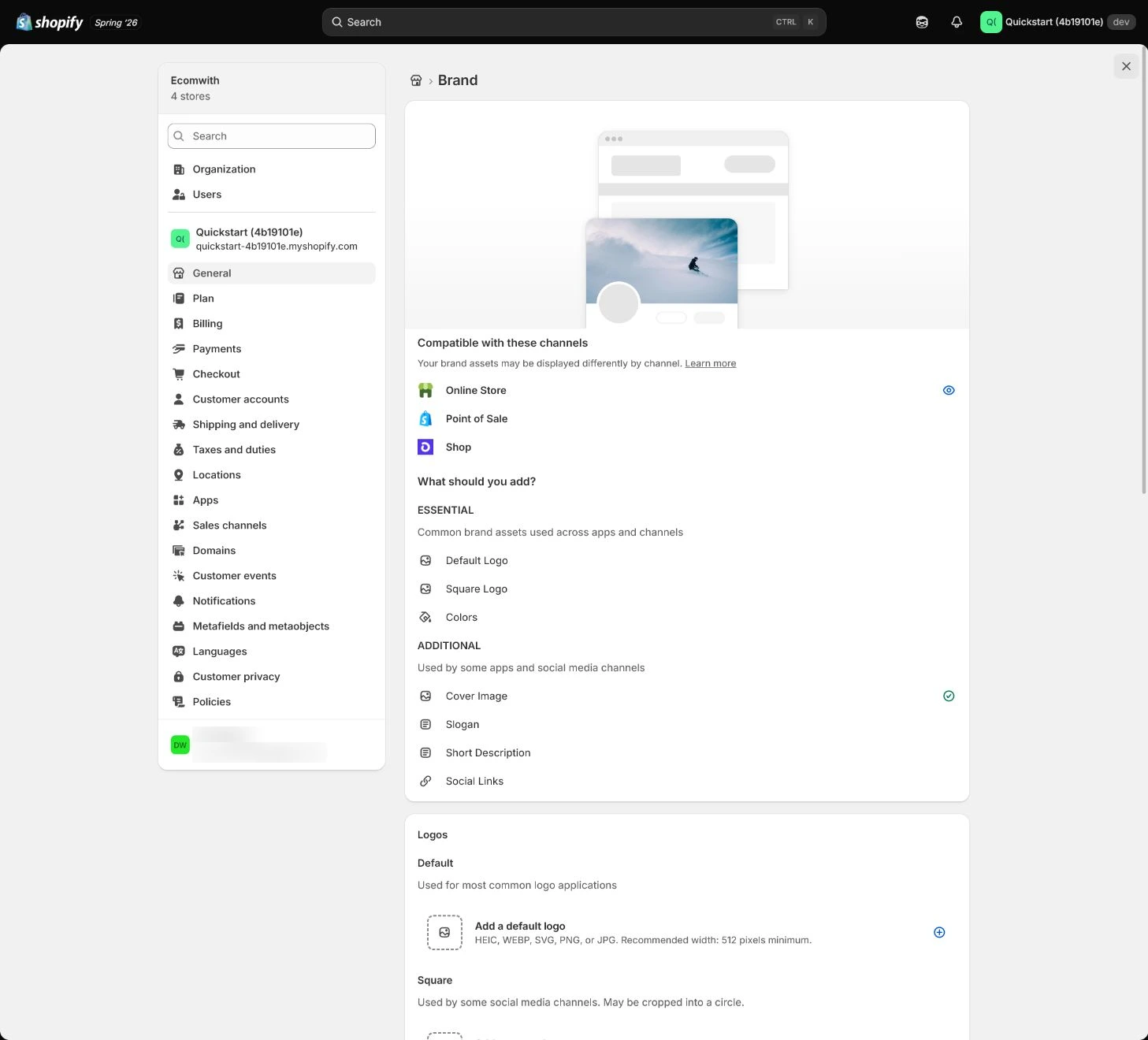 Shopify About, Contact, and FAQ pages.