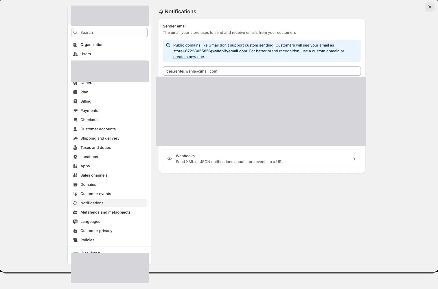 Shopify 英文后台：Order confirmation 模板